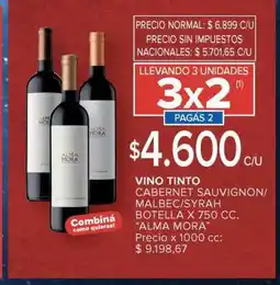 Carrefour Market Vino tinto ALMA MORA oferta