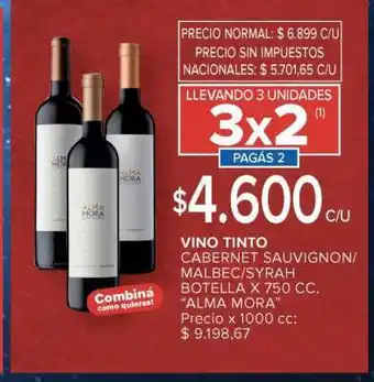 Carrefour Market Vino tinto ALMA MORA oferta