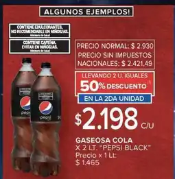 Carrefour Market Gaseosa Cola Pepsi Black oferta