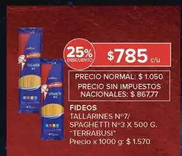 Carrefour Market Fideos Tallarines N°7 / Spaghetti N°3 oferta