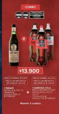 Carrefour Market Combo Fernet y Gaseosa oferta
