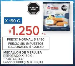 Carrefour Market Medallón de Merluza Rebozado x 150 g 'Portobelo' oferta