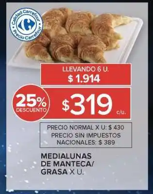 Carrefour Market Medialunas de Manteca/Grasa oferta