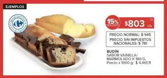 Carrefour Market Budín Sabor Vainilla/Marmolado oferta
