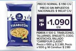 Carrefour Express Fideos de Sémola Tirabuzón oferta