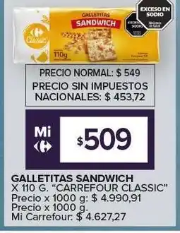 Carrefour Express Galletitas Sandwich oferta