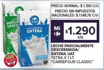 Carrefour Express Leche Parcialmente Descremada/Entera UAT oferta