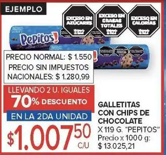 Carrefour Galletitas con chips de chocolate oferta