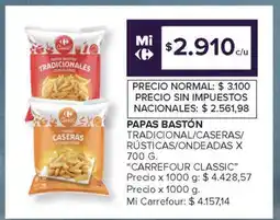 Carrefour Papas Bastón Carrefour Classic oferta