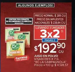 Carrefour Jugo en Polvo BC La Campagnola oferta