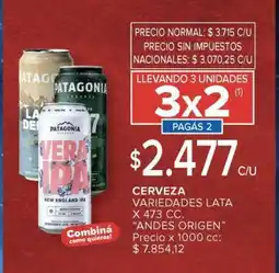 Carrefour Cerveza Variedades Lata x 473 cc oferta