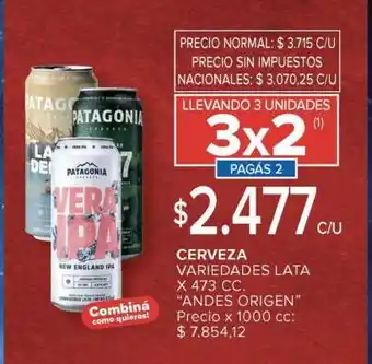 Carrefour Cerveza Variedades Lata x 473 cc oferta