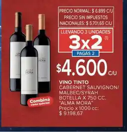 Carrefour Vino tinto ALMA MORA oferta