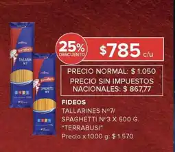 Carrefour Fideos Tallarines N°7 / Spaghetti N°3 oferta