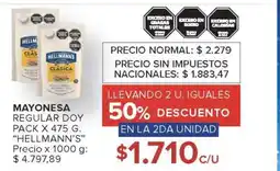 Carrefour Mayonesa Regular Doy Pack x 475 g 'Hellmann's' oferta