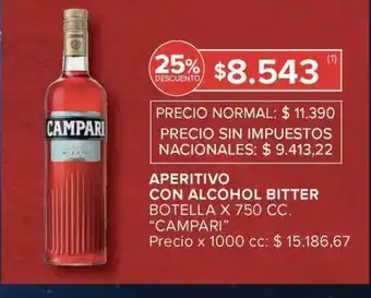 Carrefour Aperitivo con Alcohol Bitter Campari oferta