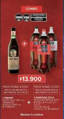 Carrefour Combo Fernet y Gaseosa oferta