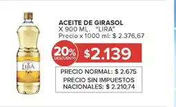 Carrefour Aceite de Girasol Lira 900 ml oferta