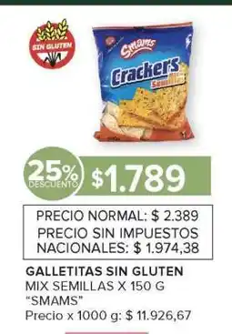 Carrefour Galletitas Sin Gluten Mix Semillas oferta