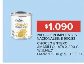 Carrefour Choclo Entero Amarillo Lata x 300 g 'Bulnez' oferta