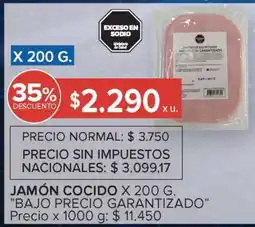 Carrefour JAMÓN COCIDO X 200 G oferta