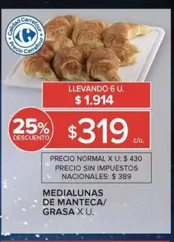 Carrefour Medialunas de Manteca/Grasa oferta
