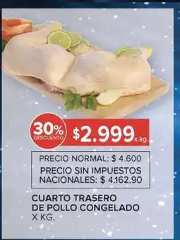 Carrefour CUARTO TRASERO DE POLLO CONGELADO X KG oferta