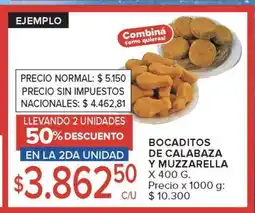 Carrefour Bocaditos de Calabaza y Muzzarella oferta