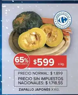 Carrefour Zapallo Japonés x kg oferta