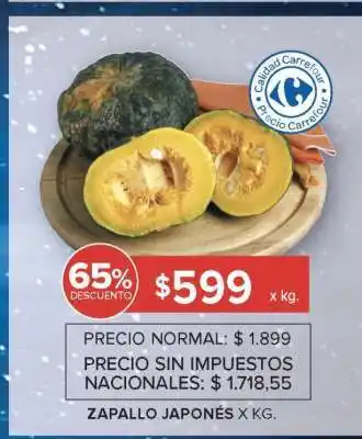Carrefour Zapallo Japonés x kg oferta