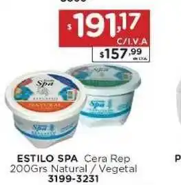 Hipermay Estilo Spa Cera Rep Natural / Vegetal 200grs oferta