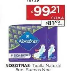 Hipermay Nosotras Toalla Natural Buenas Noc 8un. oferta