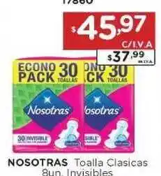 Hipermay Nosotras Toalla Clasicas Invisibles 8un. oferta