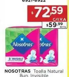 Hipermay Nosotras Toalla Natural Invisible 8un. oferta