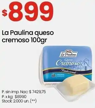 Changomas La Paulina queso cremoso oferta