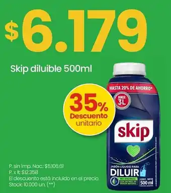 Changomas Skip diluible oferta