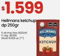Changomas Hellmans ketchup dp oferta