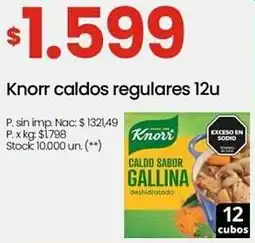 Changomas Knorr caldos regulares oferta