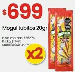 Changomas Mogul tubitos oferta