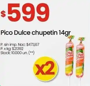 Changomas Pico Dulce chupetin oferta