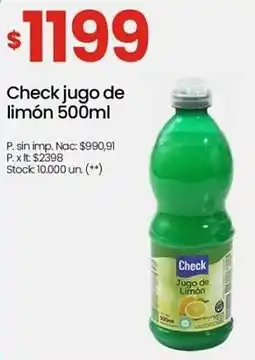 Changomas Check jugo de limón oferta