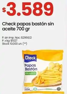 Changomas Check papas bastón sin aceite oferta