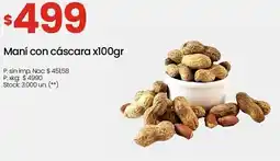 Changomas Maní con cáscara oferta