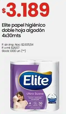 Changomas Elite papel higiénico doble hoja algodón oferta