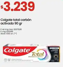 Changomas Colgate total carbón activado oferta