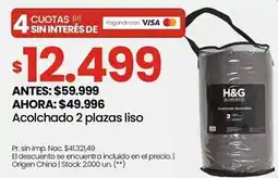 Changomas Acolchado 2 plazas liso oferta
