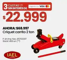 Changomas Criquet carrito 2 ton oferta