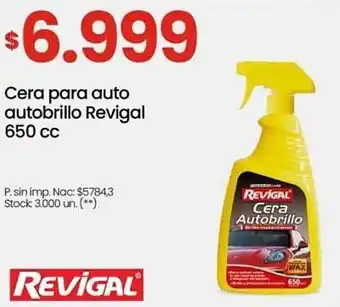 Changomas Cera para auto autobrillo Revigal oferta