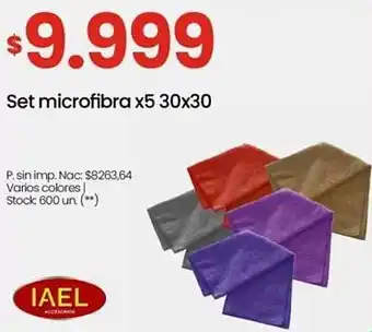 Changomas Set microfibra 30 x 30 oferta