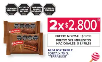 Carrefour Alfajor triple torta terrabusi oferta
